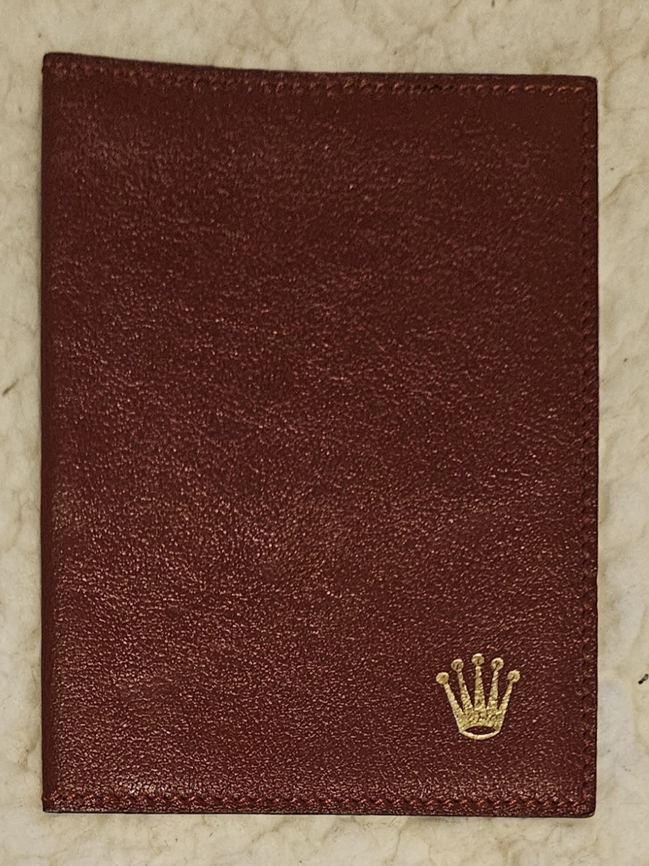 Authentic Rolex Genve Suisse Burgundy Leather Id Wallet Card Holder Accessory